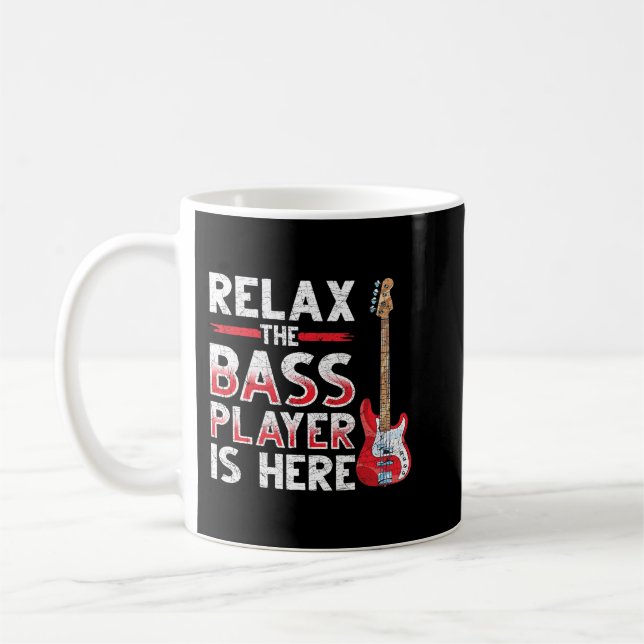 Mug Relax Bass Player Est Ici Bass Guitar 3 (Gauche)