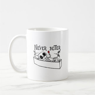 Mug Relaxing Coffin Skeleton