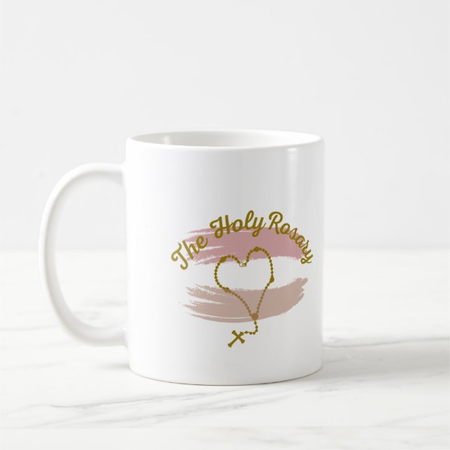 Mug Religieux, Mug Catholique, Saint Rosaire (Gauche)