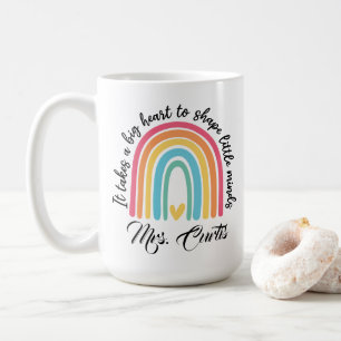 Mug Remerciement à l'enseignant Il faut un grand cœur