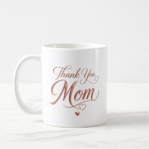 Mug Remerciement Personnalisé Maman Typographie Rose G