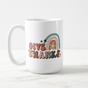 Mug Remerciez Retro Rainbow Thanksgiving