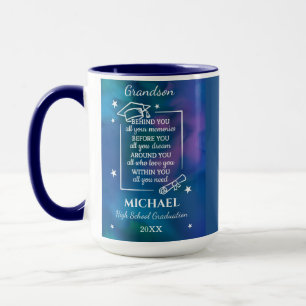 Mug Remise de diplôme au lycée Petit-fils Nom personna