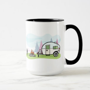 Mug Remorque de campeur heureux
