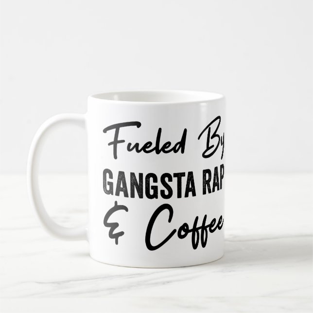 Mug Rempli de combustible par coup sec et dur et café (Gauche)