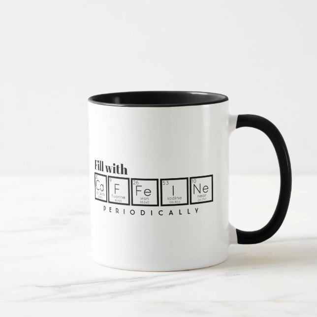 Mug Remplir périodiquement de caféine (Droite)