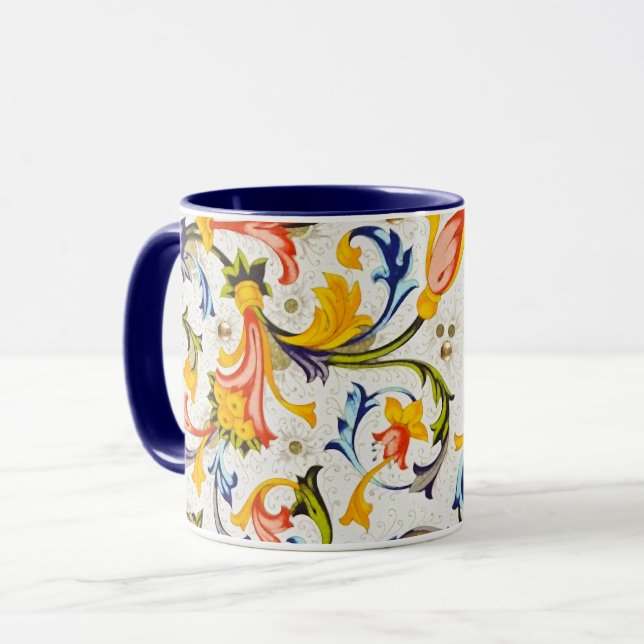 MUG RENAISSANCE FLORENTINE EAUX FLORALES, FLEURS (Devant gauche)