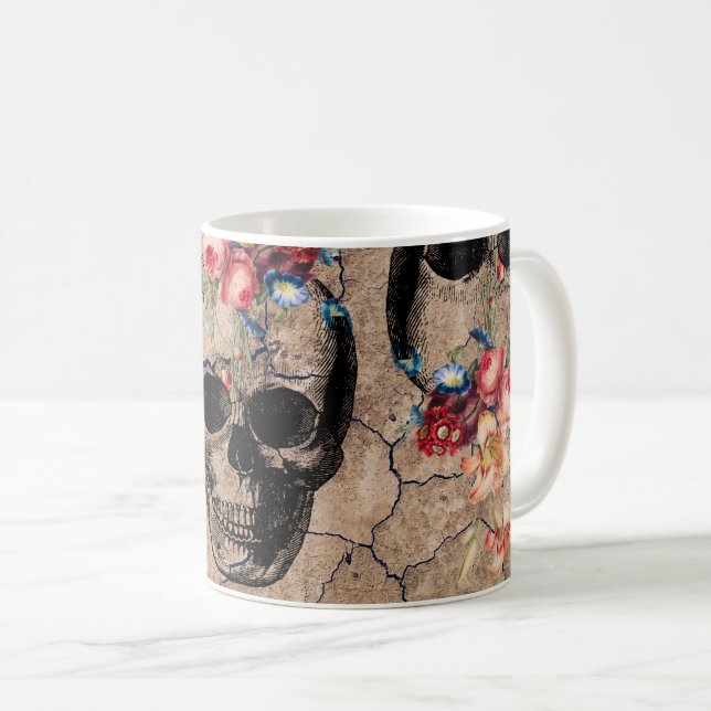 Mug Renaissance - Les crânes fleurissent de la poussiè (Devant droit)