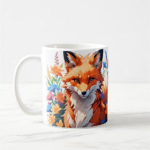 Mug Renard à fleurs