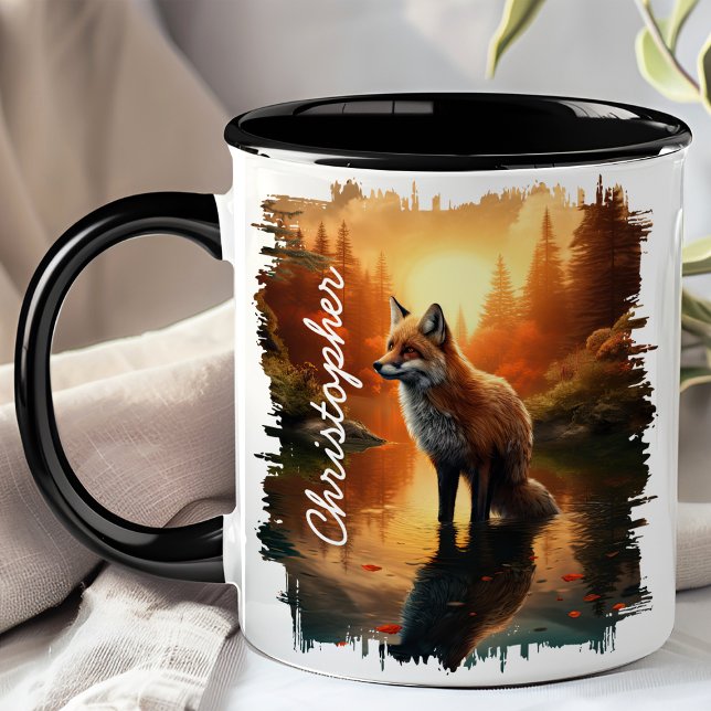 Mug Renard à Sunset Forest Reflection (Créateur téléchargé)