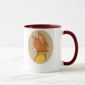 Mug renard dans le col roulé