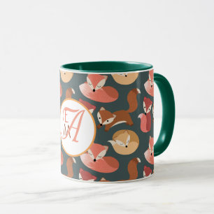 Mug Renard des bois monochrome Couleurs d'automne