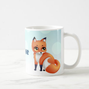 Mug Renard mignon de bande dessinée de Kawaii