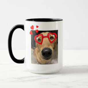 Mug Renard Red Labrador Retriever avec lunettes de coe