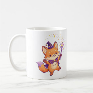 Mug Renard sorcier mignon lançant un sortilège d'Hallo