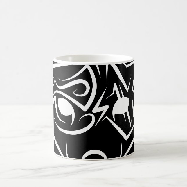 Mug Renard tribal noir et blanc (Centre)