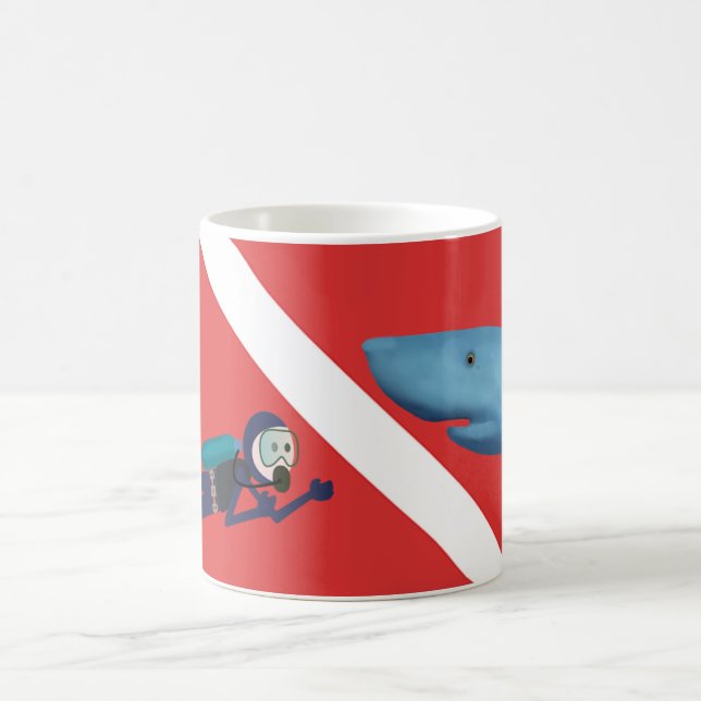 MUG RENCONTRE DE REQUIN D'AMUSEMENT, PLONGEUR (Centre)
