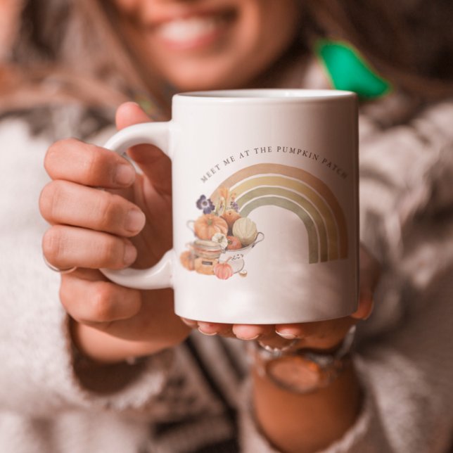 Mug Rencontrez-Moi Au Patch Citrouille | Arc en ciel d (Créateur téléchargé)