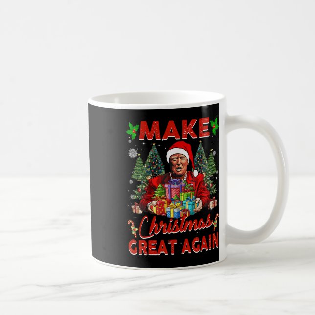 Mug Rendre Noël super à nouveau drôle Père Noël Trump  (Droite)