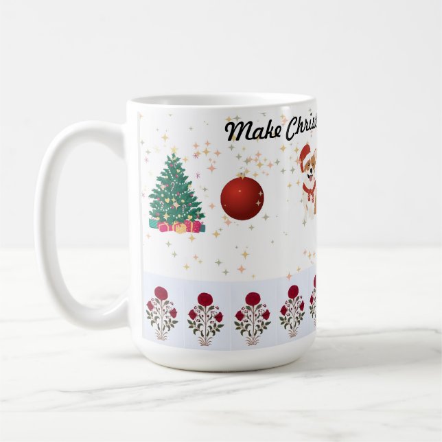 Mug Rendre Noël super nouveau papier d'emballage (Gauche)