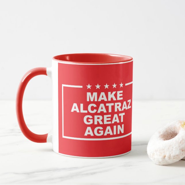 Mug Rendre sa grandeur à Alcatraz Pres Donald Trump (Avec donut)