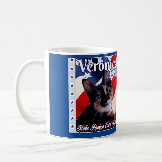 Mug Rends l'Amérique mignonne ! Votez Veronica 2020! (Gauche)