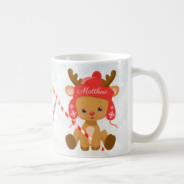 Mug Renne adorable personnalisé de bébé (Droite)