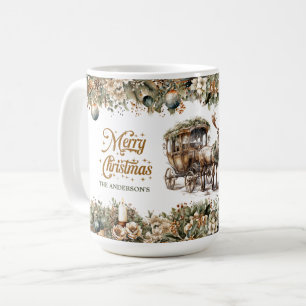 Mug Rennes verdoyantes vintages et calèche de Noël