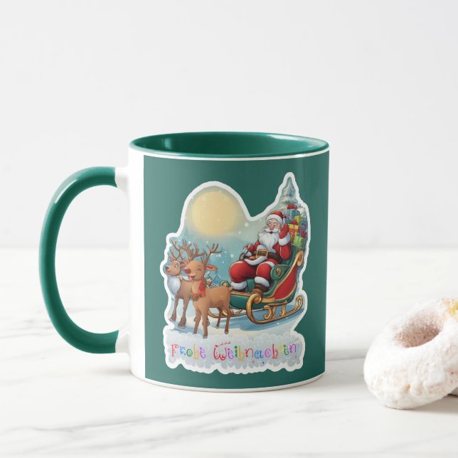 Mug Rentierschlitten mit Rudi -  (Avec donut)