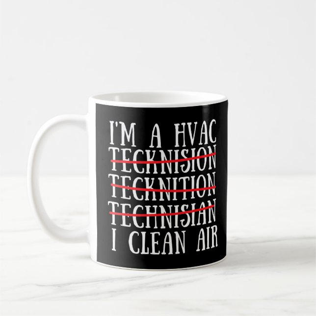 Mug Réparation d'un climatiseur technicien Hvac 1 (Gauche)