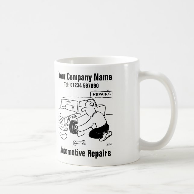 Mug Réparations automobiles Funny Garage Mécanique (Droite)