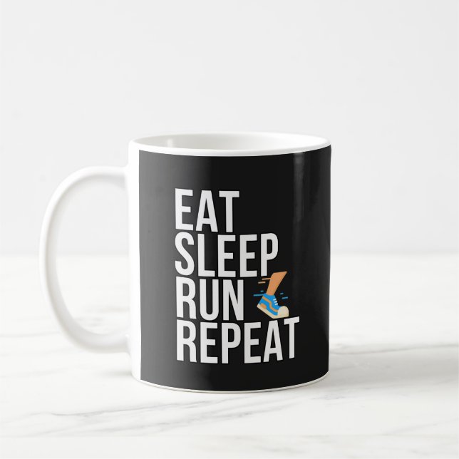 Mug Répéter la course du sommeil - Pour les coureurs (Gauche)