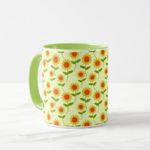 Mug Répéter le motif de tournesol