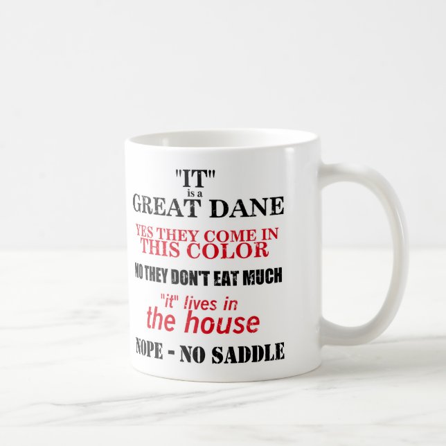 Mug Réponse à la marche des grands Danois (Droite)
