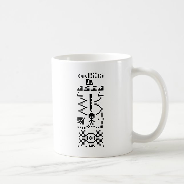 Mug Réponse du message binaire Arecibo (Droite)