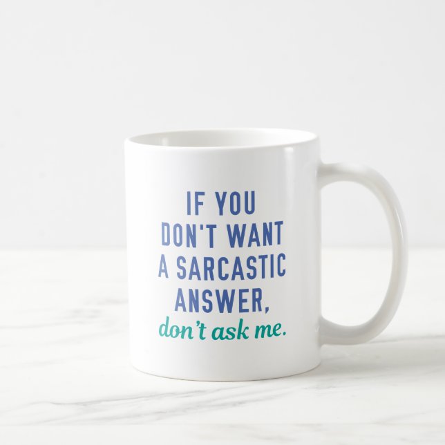 Mug Réponse sarcastique (Droite)