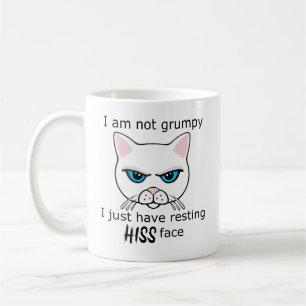 Mug Repose Sa Face Blanc Chat - Avantages PACR