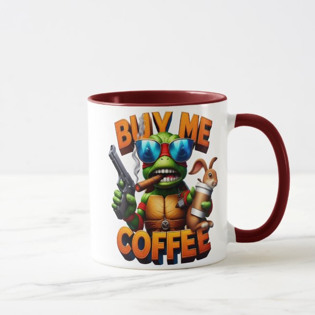 Mug Reptiles Armés Morning Brew Me Acheter Un Café (Droite)