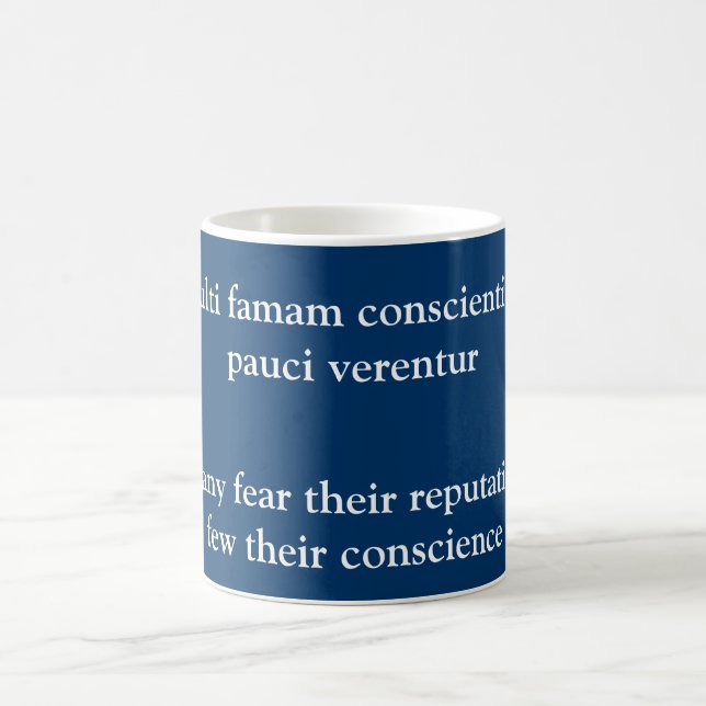 Mug Réputation ou conscience - Citation lingues (Centre)