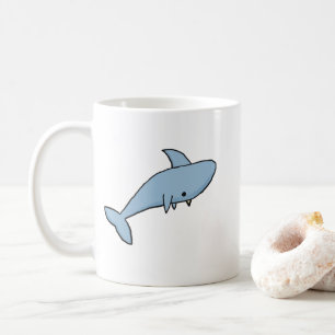 Mug Requin cartonné bleu