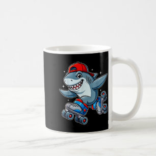Mug Requin drôle sur des patins à roulettes Anim migno