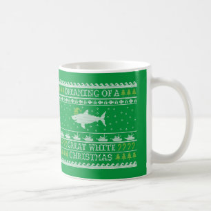 Mug Requin moche - Grand blanc de Noël vert