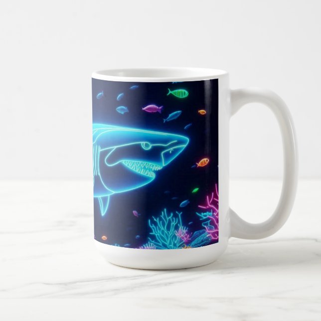 Mug Requin néon coloré (Droite)