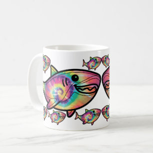 Mug Requin Tie Dye : Un Délice Aquatique Coloré