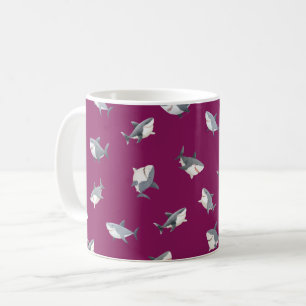 Mug Requins à l'aquarelle jetés sur fond rose foncé