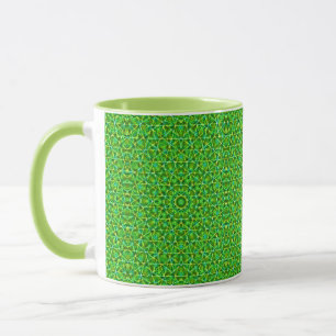 Mug Réseau Vert Kaléidoscope/Filet Kaléidoscope Vert