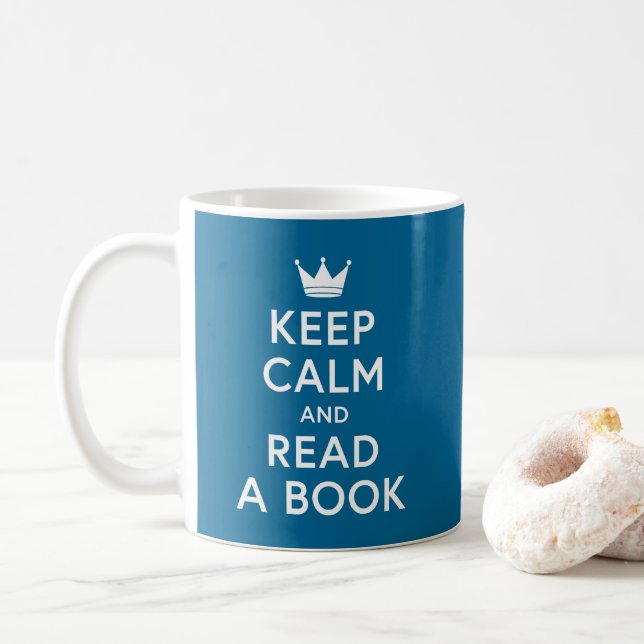 Mug Réservation de couleurs modifiable Gardez le calme (Avec donut)