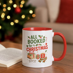 Mug Réservé Cozy pour Noël Rouge Vert pour les lecteur