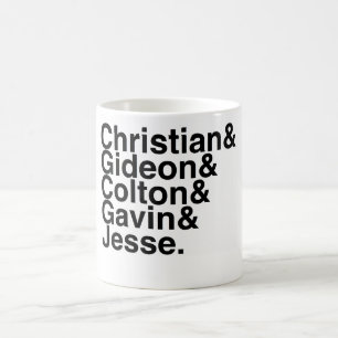 Mug Réservez l'ami Gideon chrétien, Colton, Gavin…