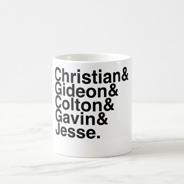 Mug Réservez l'ami Gideon chrétien, Colton, Gavin… (Centre)